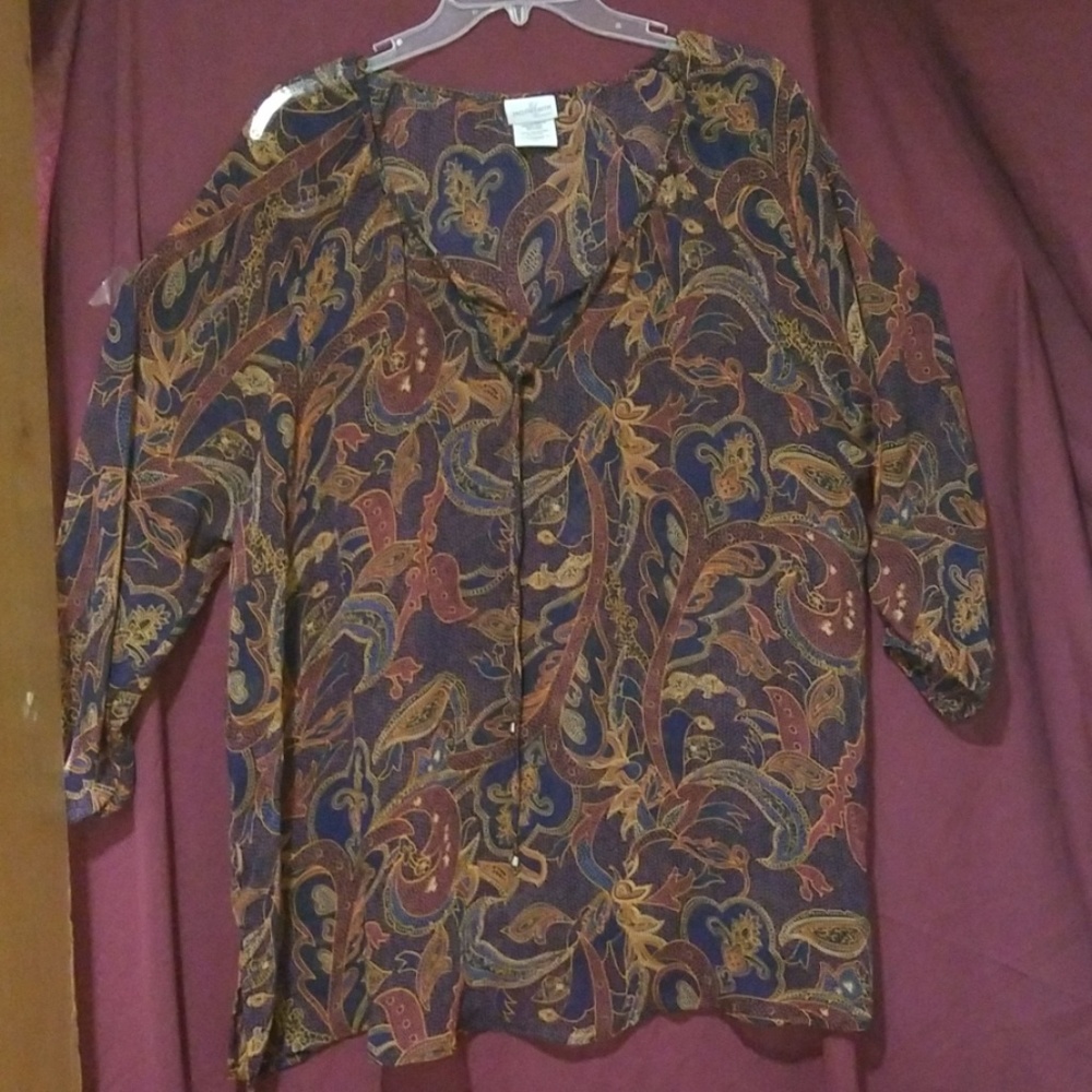 Ladies Plus Size Multi Color Blouse - image 1